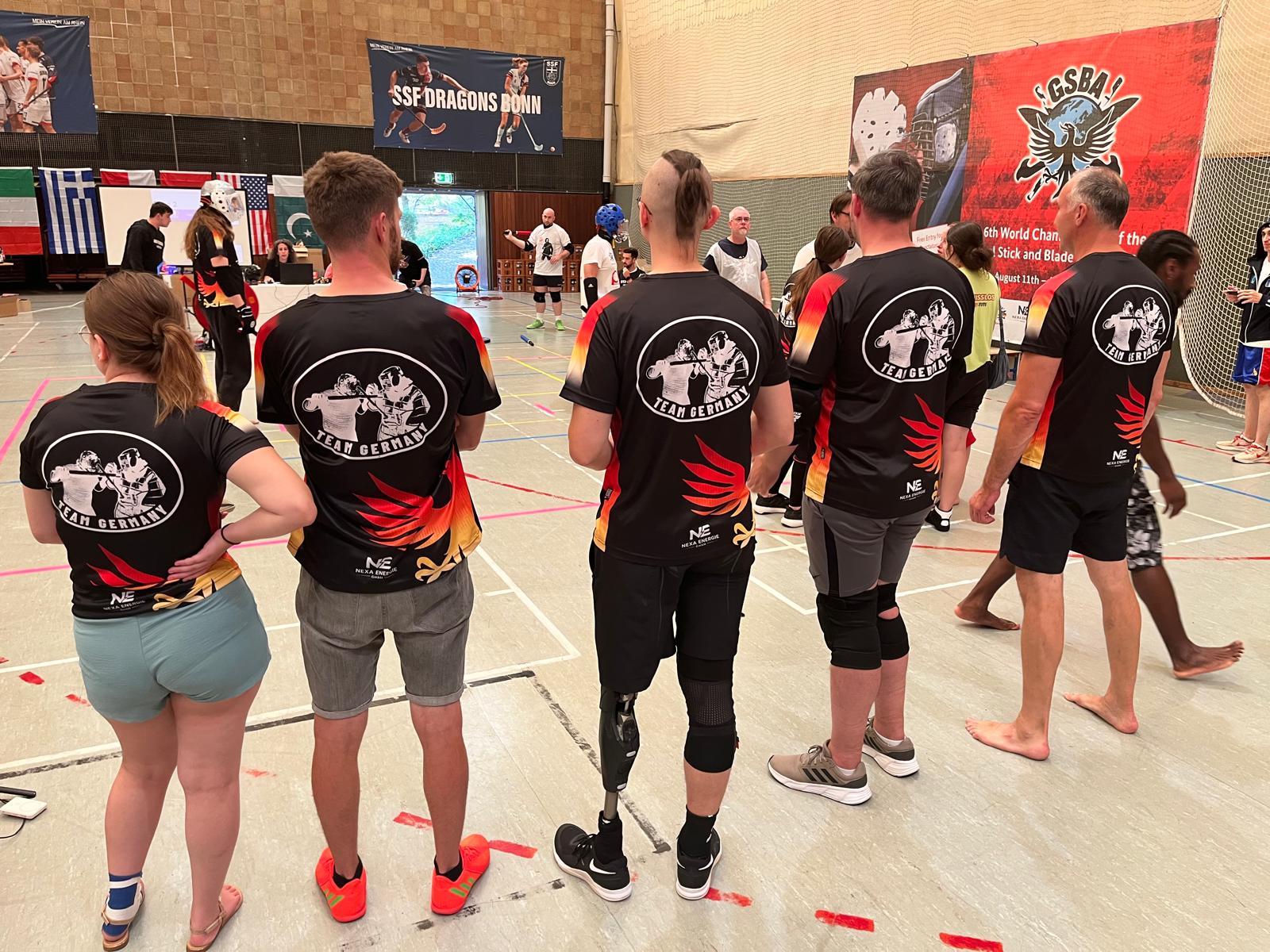 Anfeuern vom deutschen Team